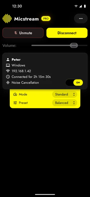 Muted from the phone, dark