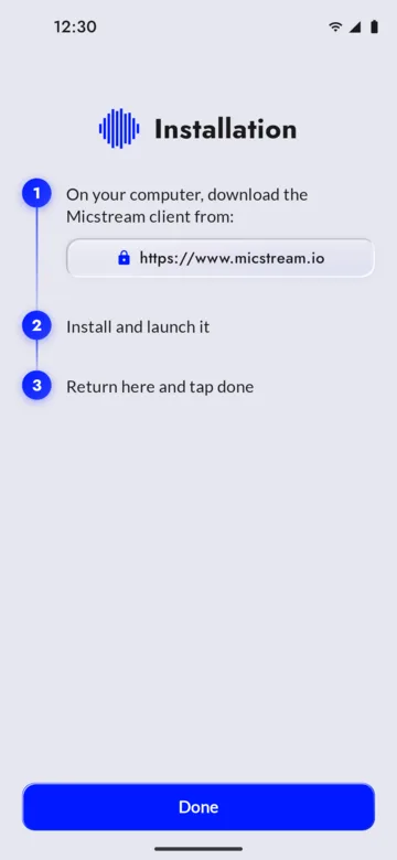 First-launch setup guide, light