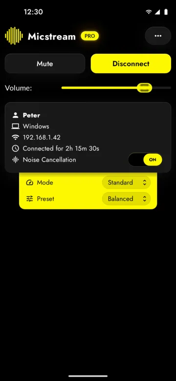Streaming over Wi-Fi, dark