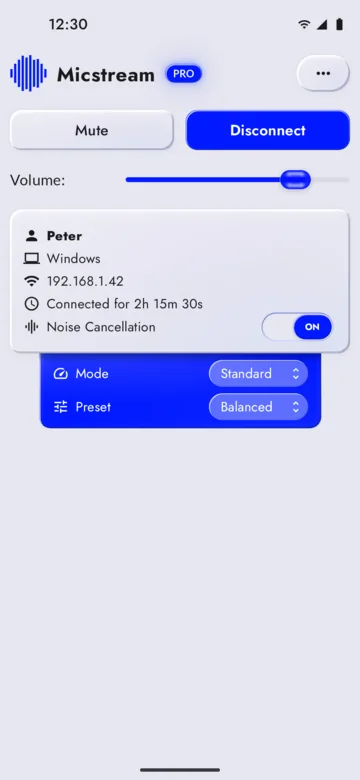 Streaming over Wi-Fi, light