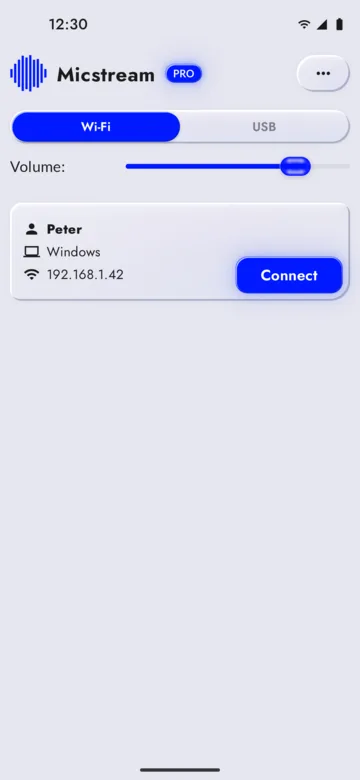 PC found over Wi-Fi, light