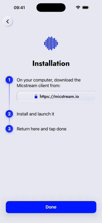 First-launch setup guide, light