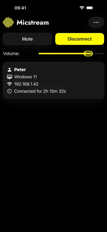 Streaming over Wi-Fi, dark